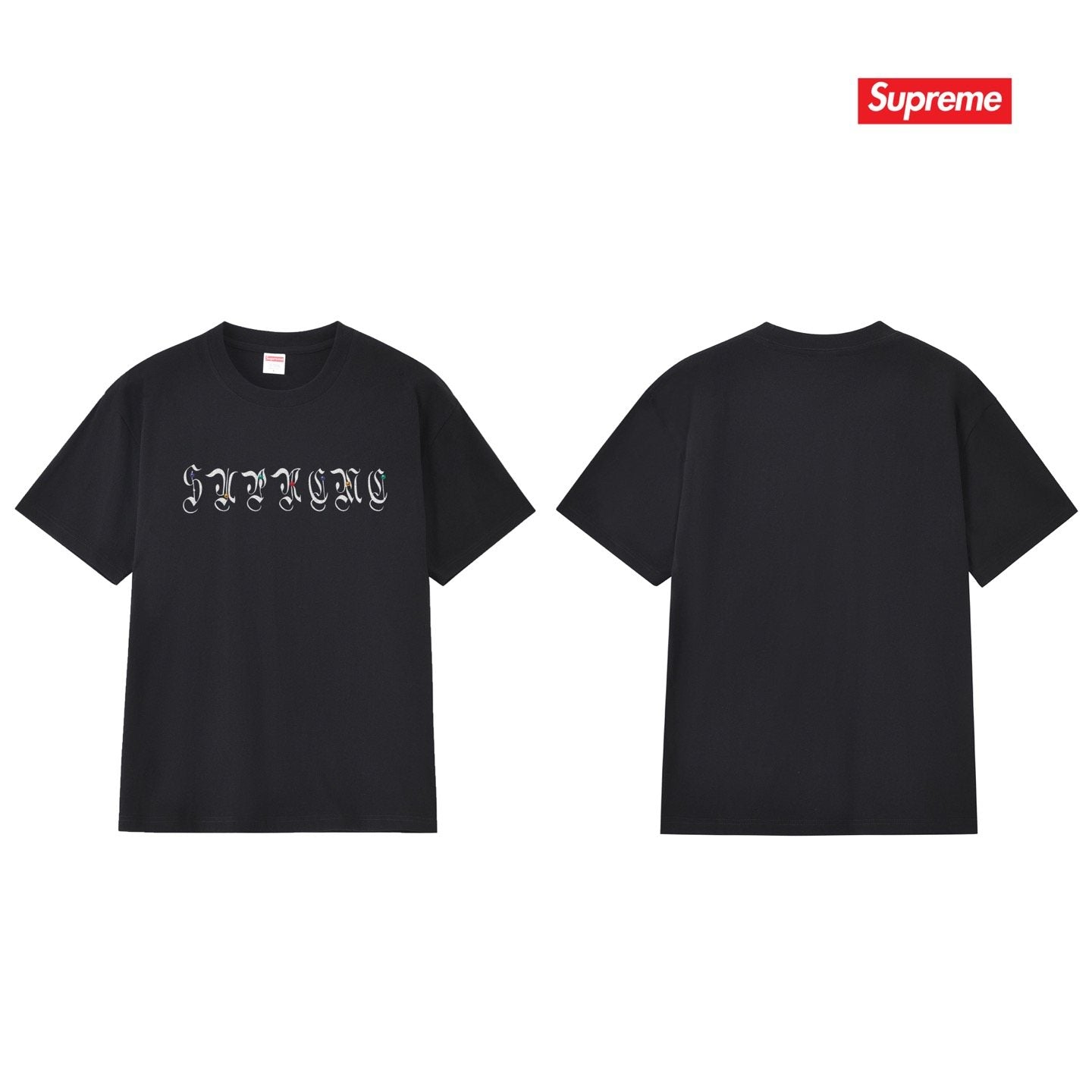 Supreme Gothic Wordmark Short-Sleeve T-Shirt — back