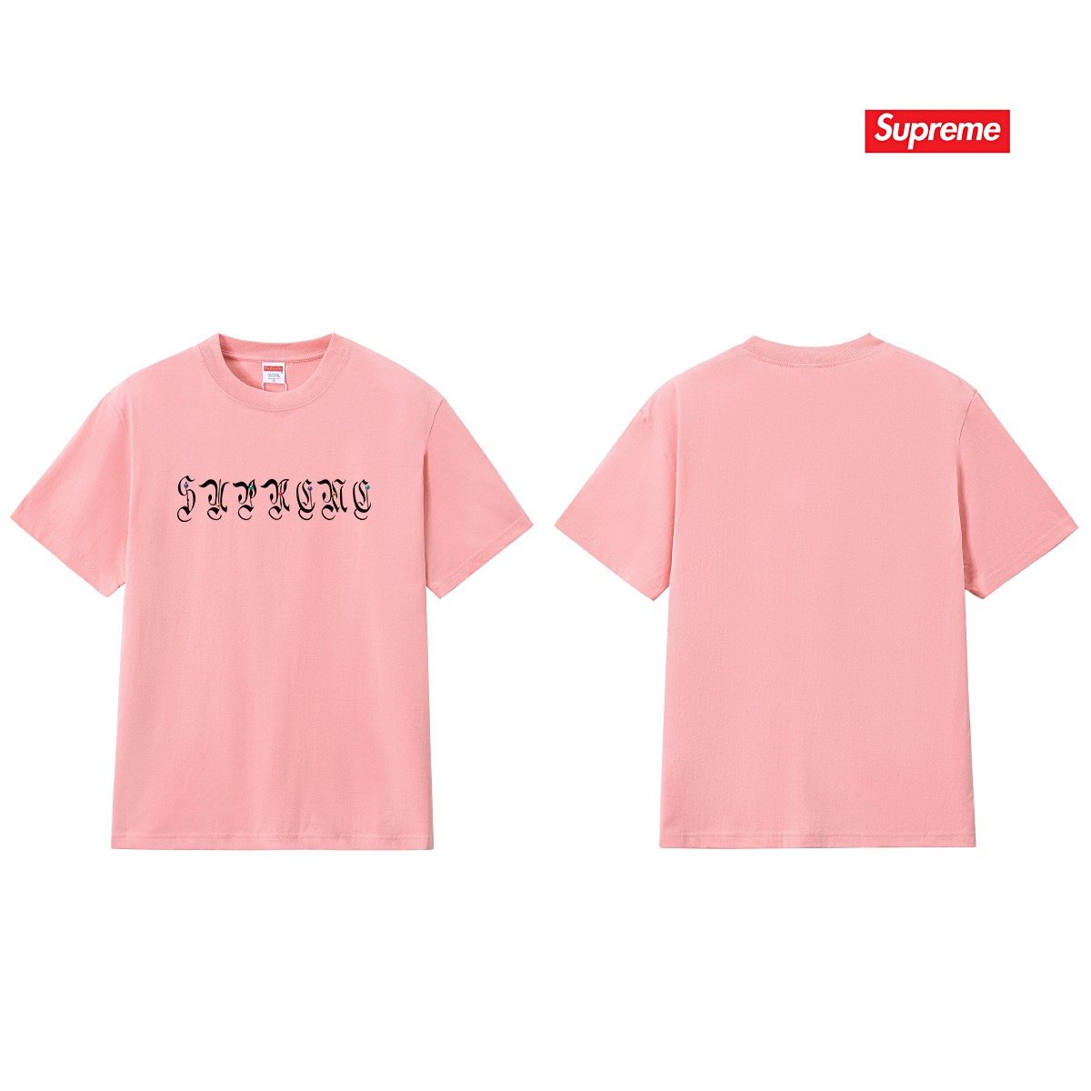 Supreme Gothic Wordmark Short-Sleeve T-Shirt — back