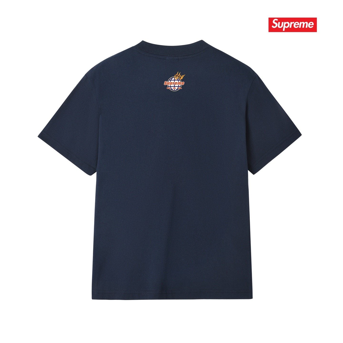 Supreme Flame Globe Graphic Short-Sleeve T-Shirt — back