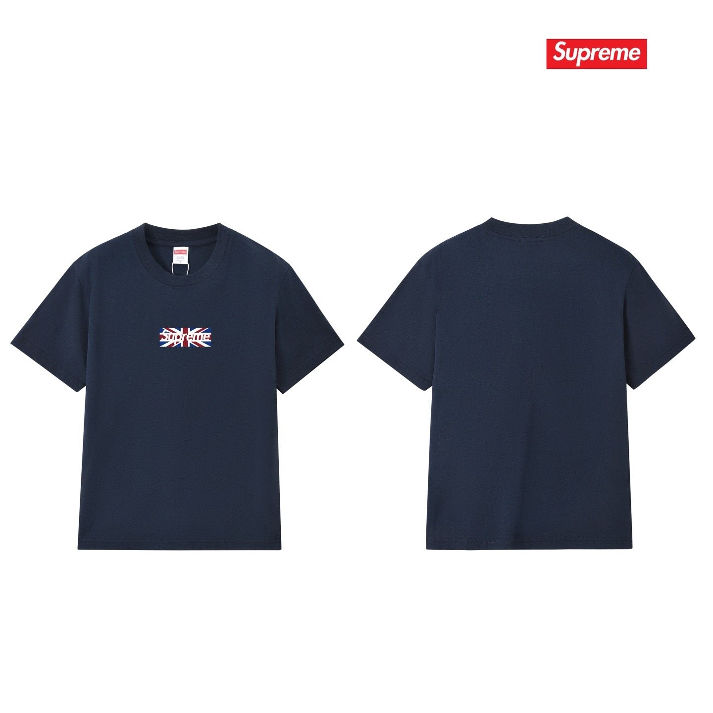 Supreme Union Jack Box-Logo Graphic T-Shirt — back