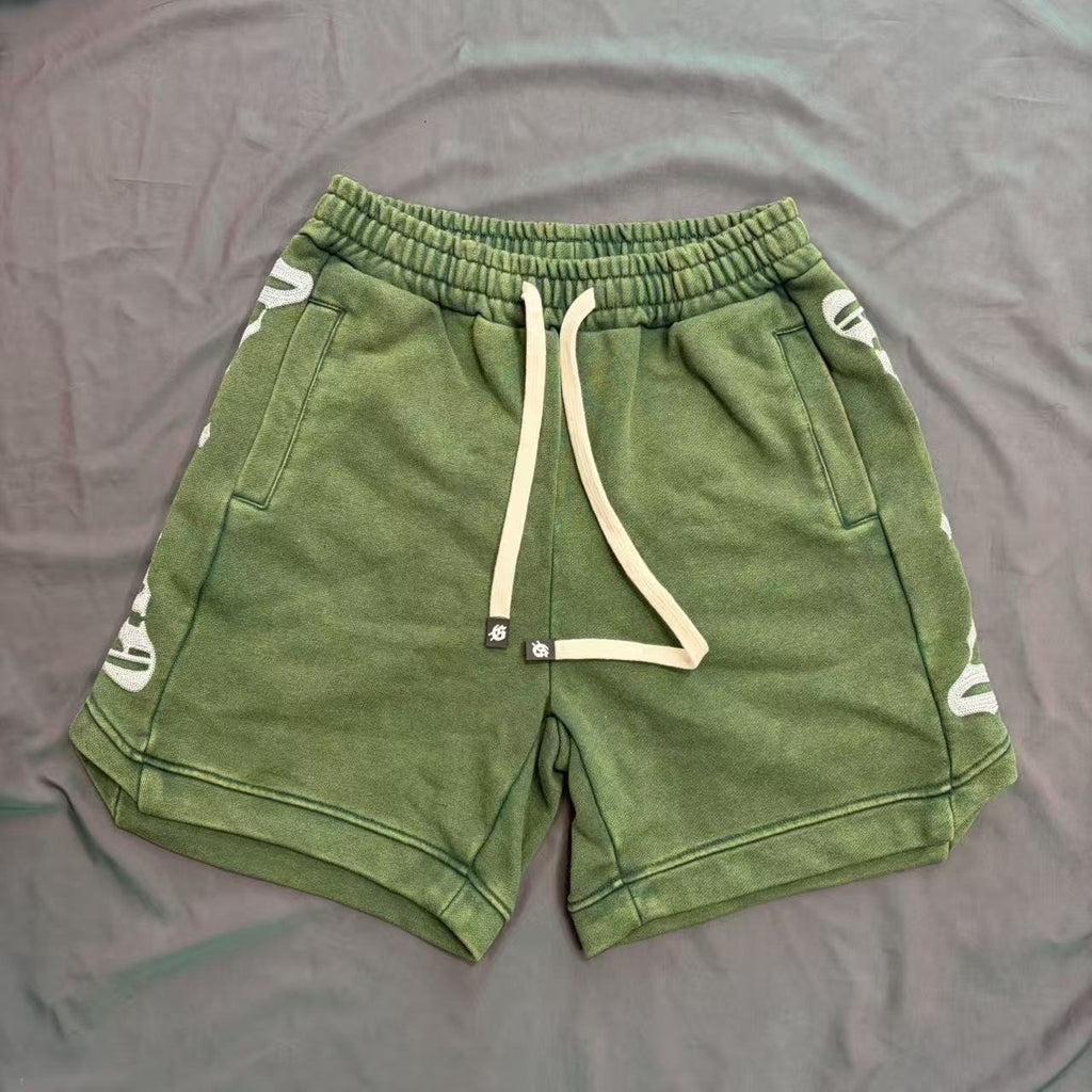 Godspeed Green Side Graphic Sweat Shorts — hero