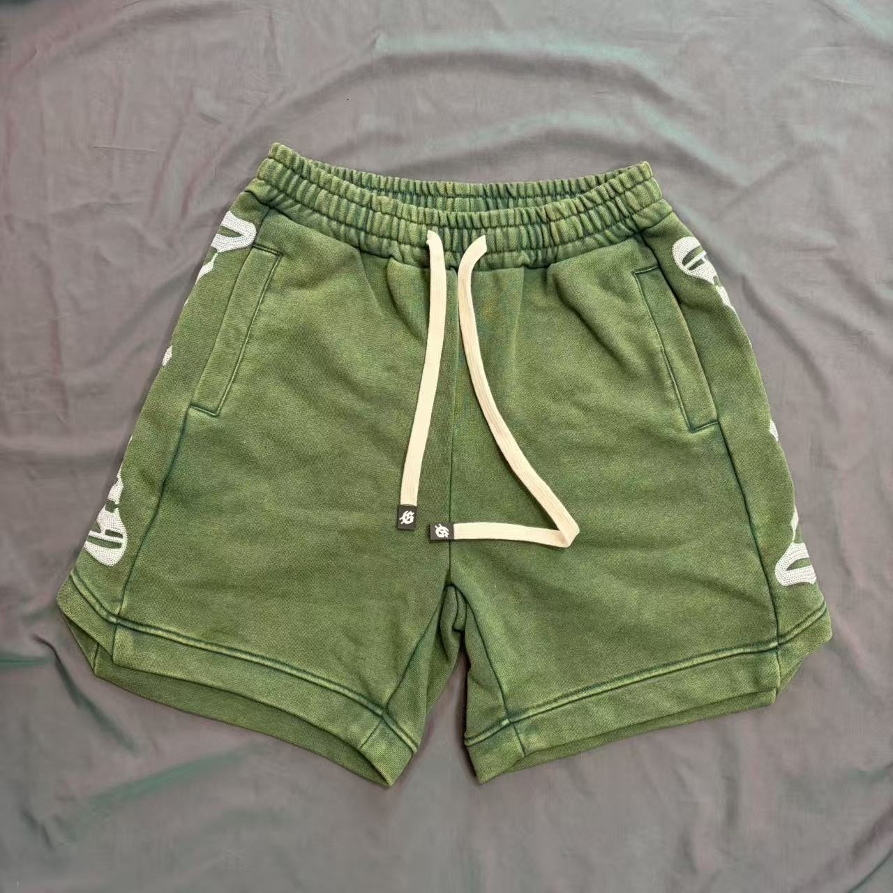 Godspeed Green Side Graphic Sweat Shorts — hero