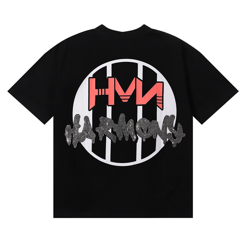 HARMONY Rhinestone Graphic Short-Sleeve T-Shirt — back