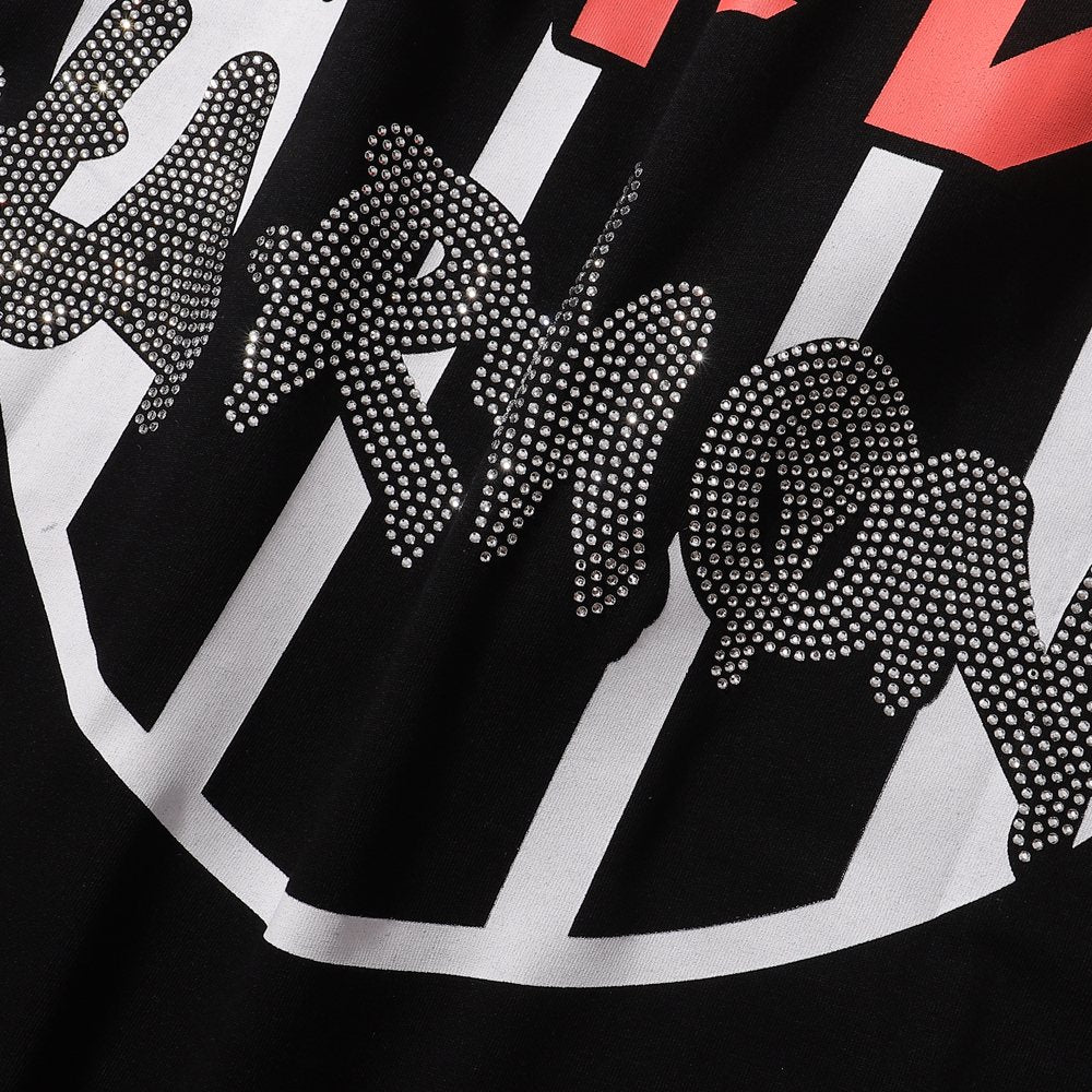 HARMONY Rhinestone Graphic Short-Sleeve T-Shirt — detail