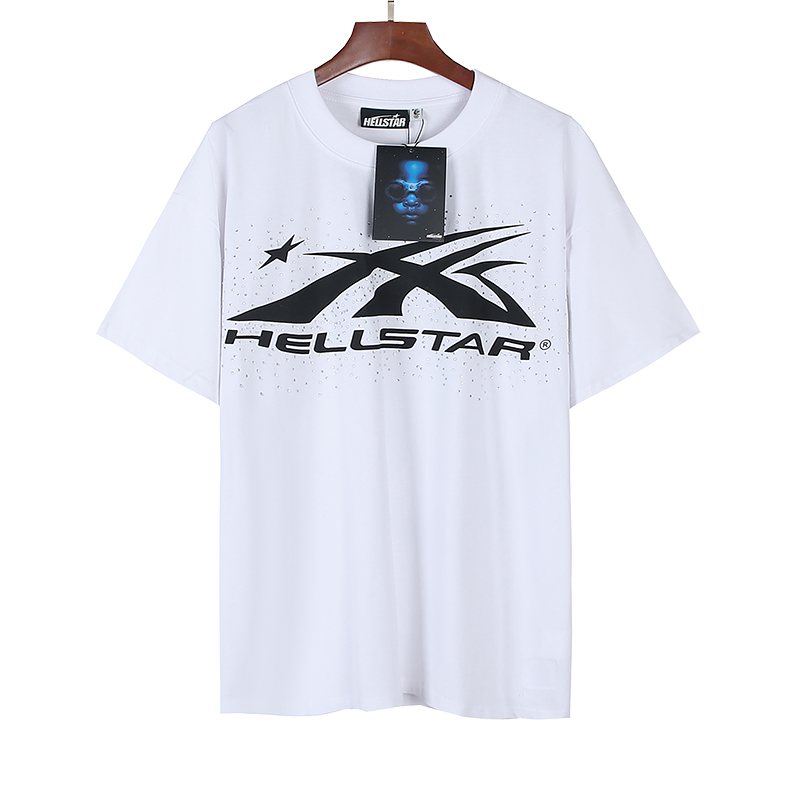 Hellstar Rhinestone Flame Graphic T-Shirt — hero