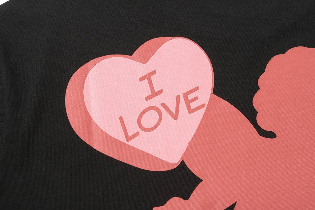 THAT'S A AWFUL LOT OF COUGH SYRUP Cupid Heart Graphic T-Shirt — detail