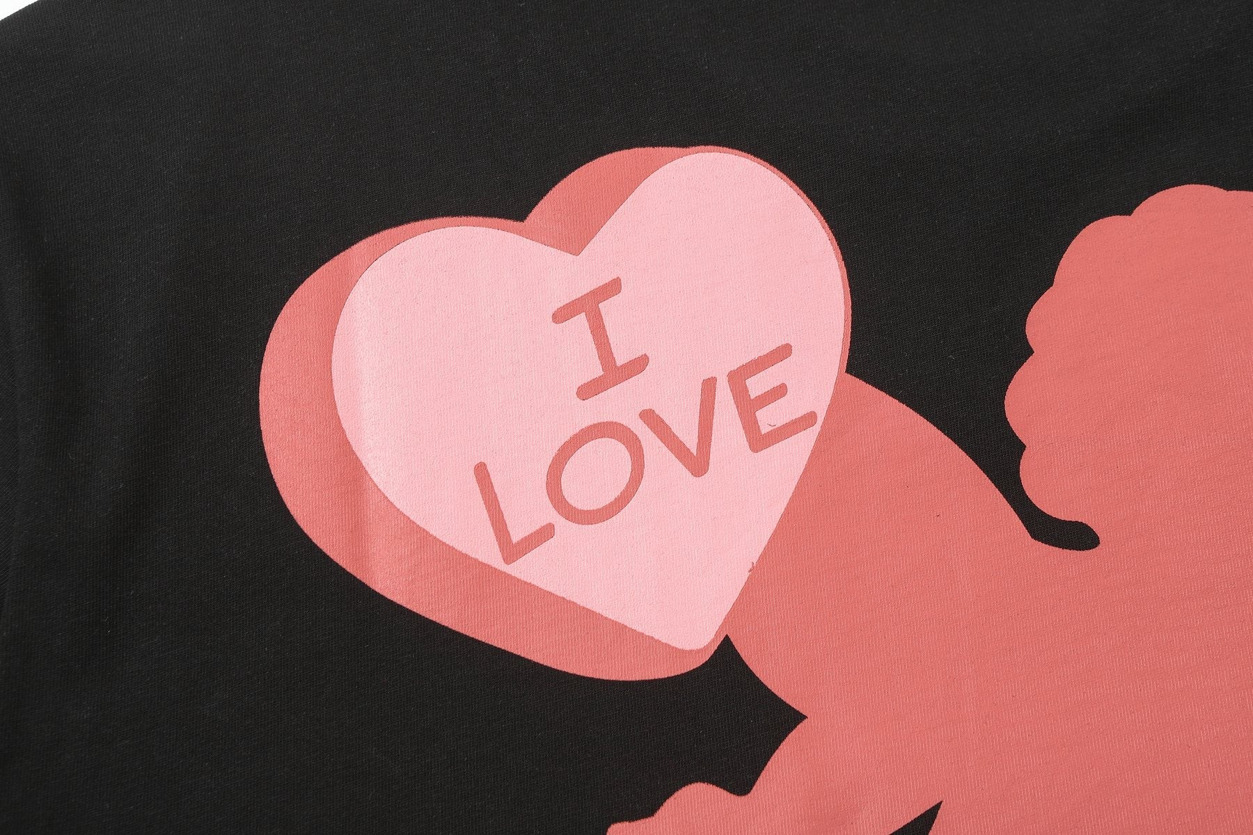 THAT'S A AWFUL LOT OF COUGH SYRUP Cupid Heart Graphic T-Shirt — detail