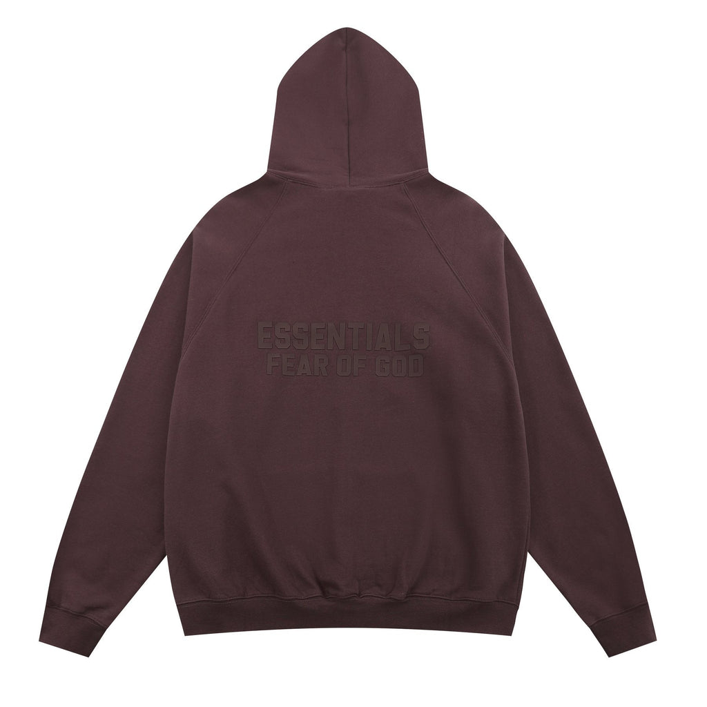 Essentials Fear of God Tonal Logo Full-Zip Hoodie — back