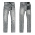 R+A Gray Graphic Detail Distressed Jeans — hero