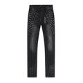 R+A Cross-Stud Washed Black Jeans — hero