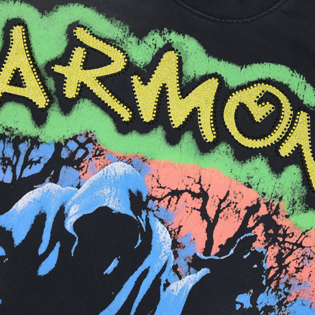 HARMONY Raw-Edge Graphic T-Shirt — detail