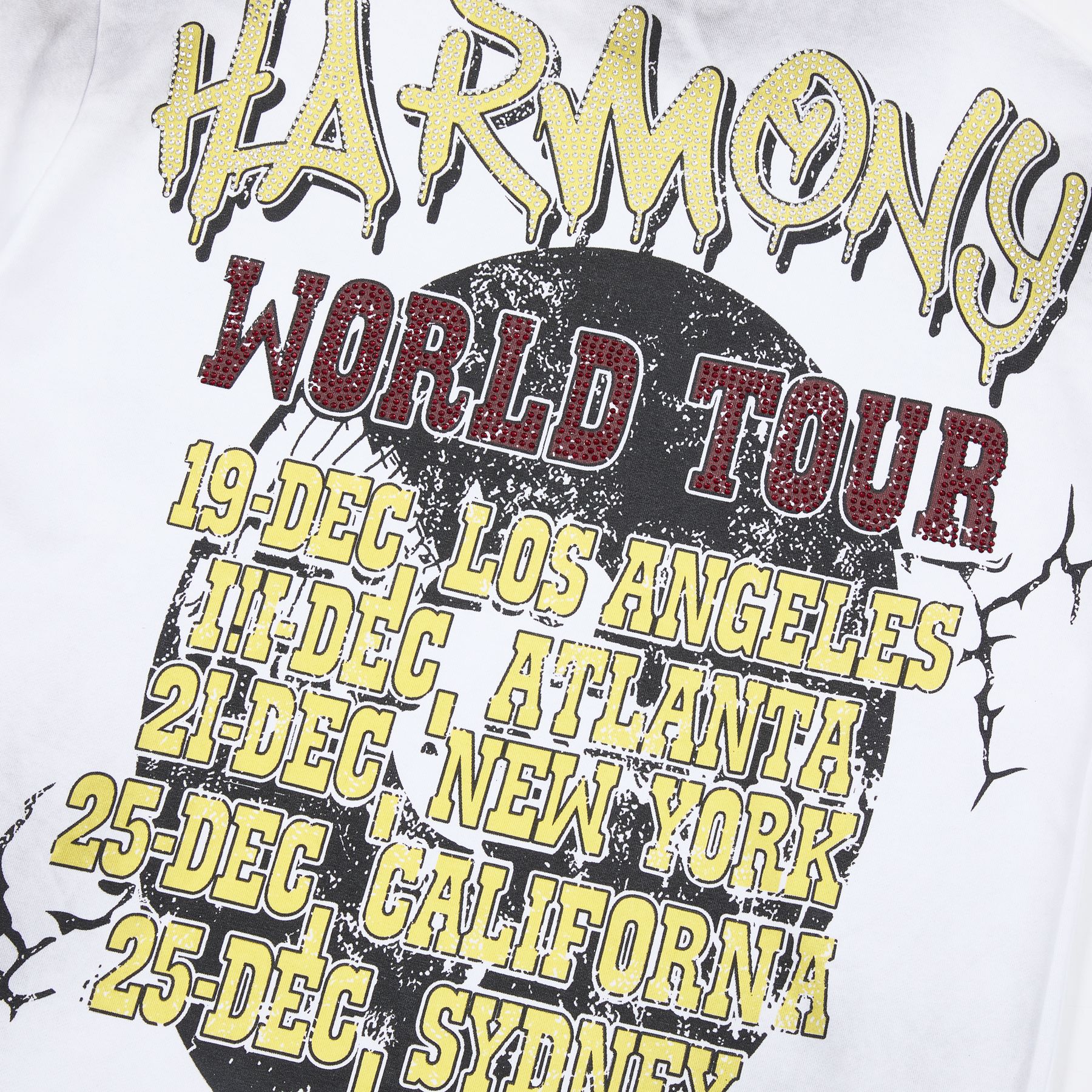 HARMONY Tour Graphic Raw-Edge T-Shirt — detail