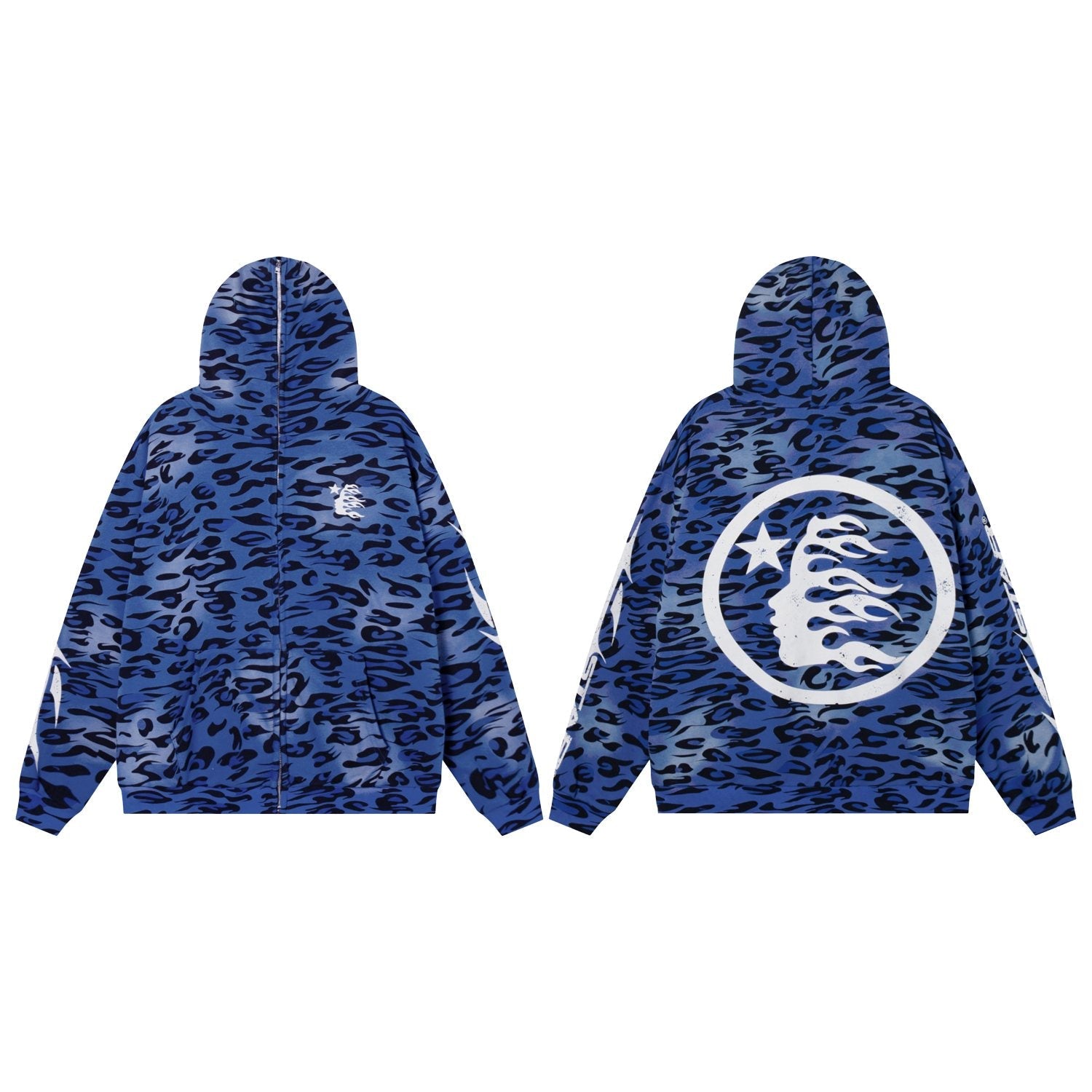 Hellstar Camo Graphic Zip Hoodie — comparison