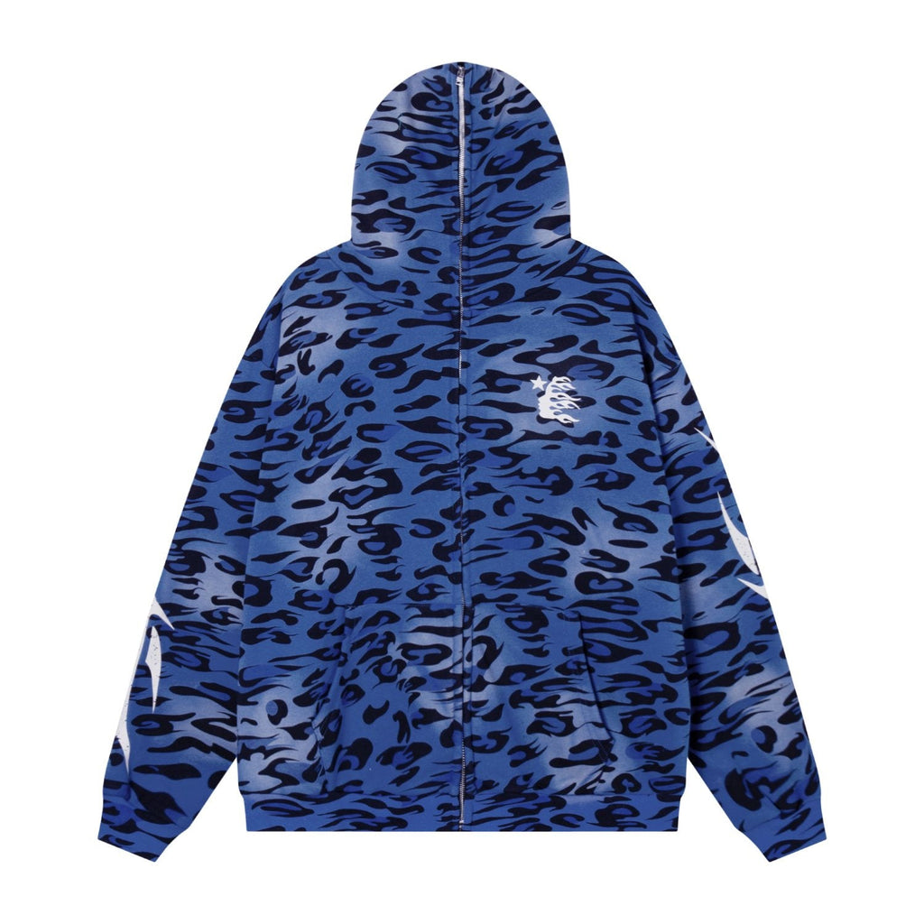 Hellstar Camo Graphic Zip Hoodie — front