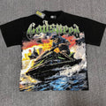 Godspeed Washed Black Gothic Graphic T-Shirt — hero