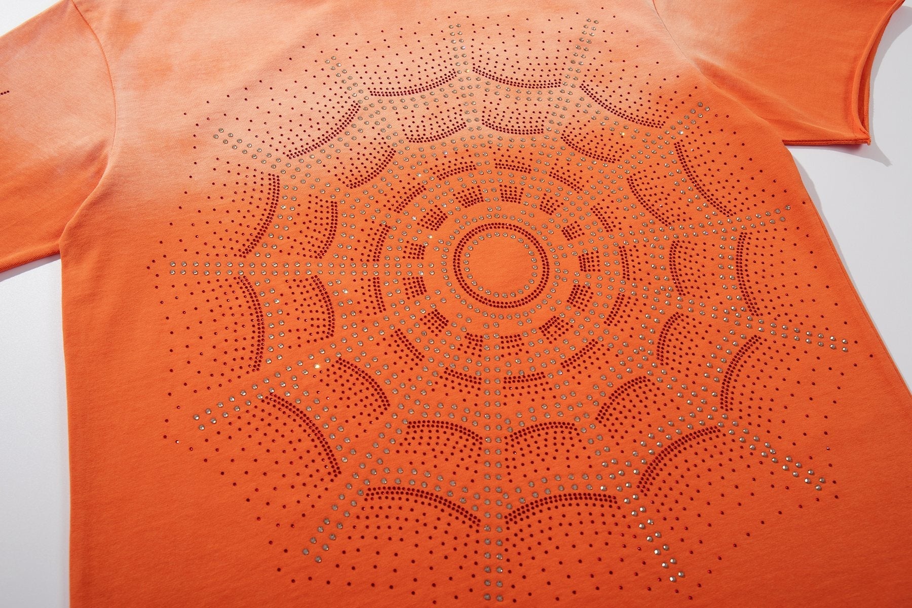 MAJESTIK Rhinestone Spiderweb Graphic T-Shirt — detail
