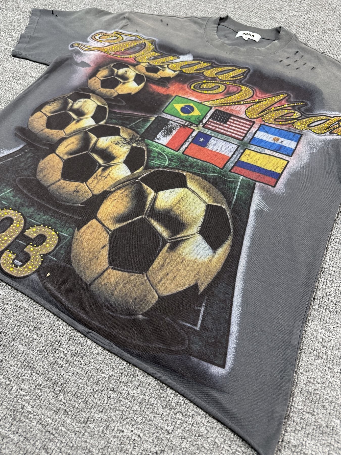 DUAA Soccer Flag Graphic T-Shirt — detail