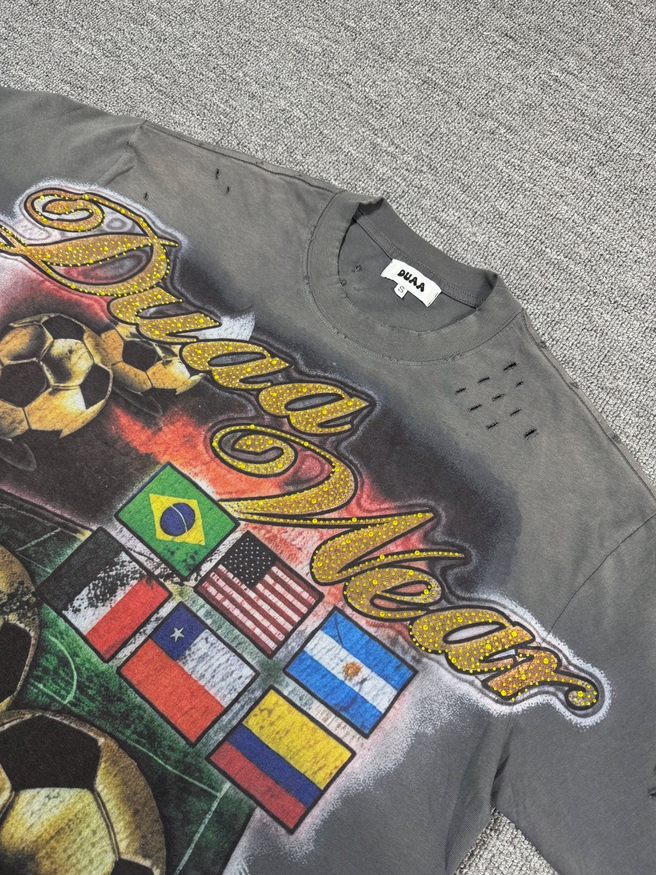 DUAA Soccer Flag Graphic T-Shirt — detail