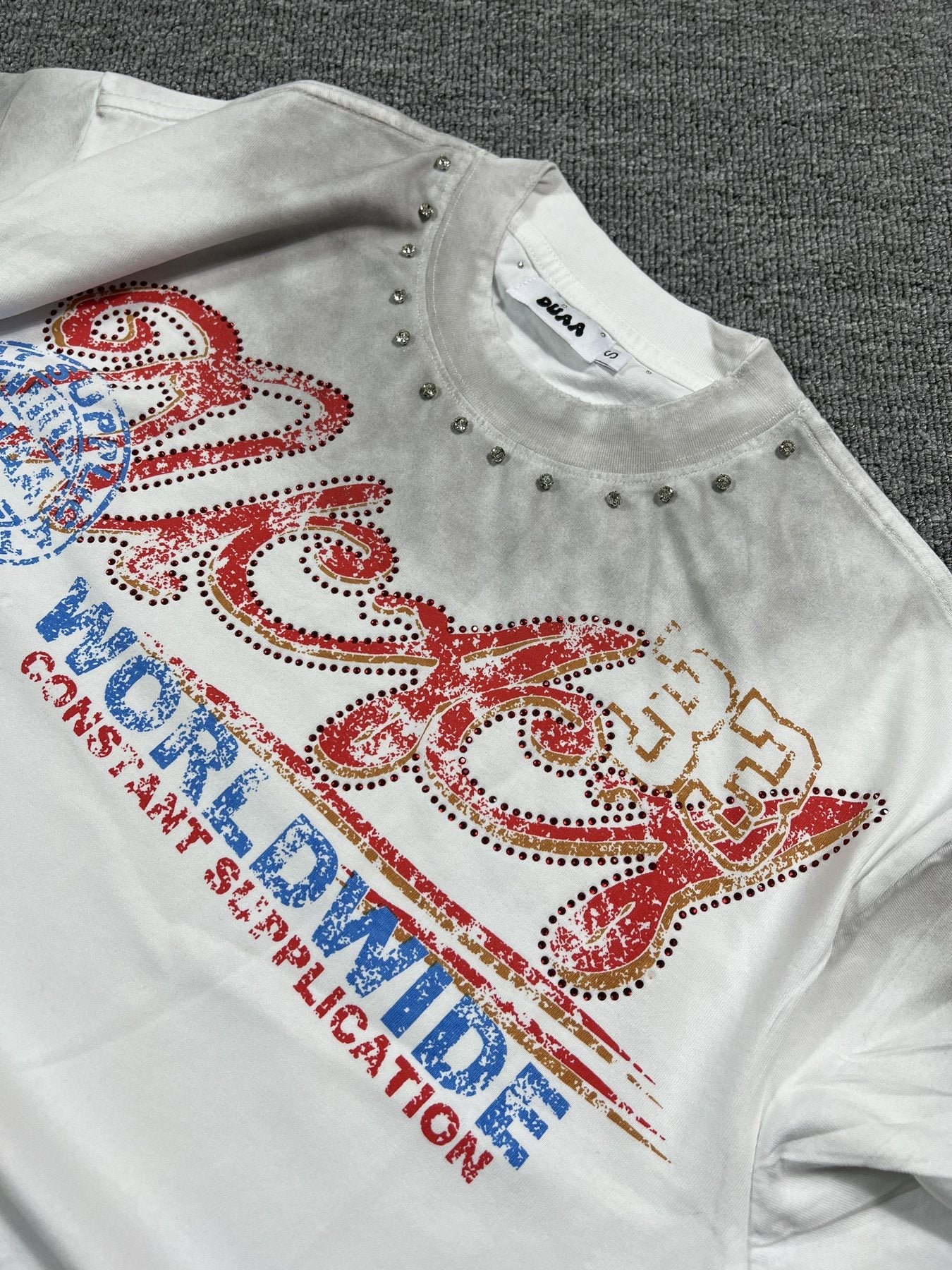 DUAA New Age Studded Graphic T-Shirt — detail