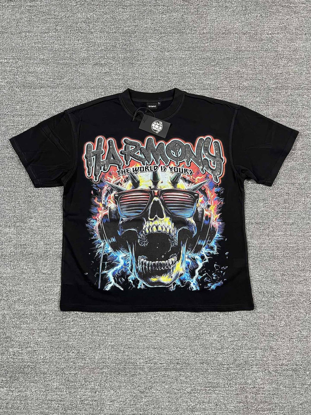 HARMONY New Age Skull Graphic Short-Sleeve T-Shirt — front