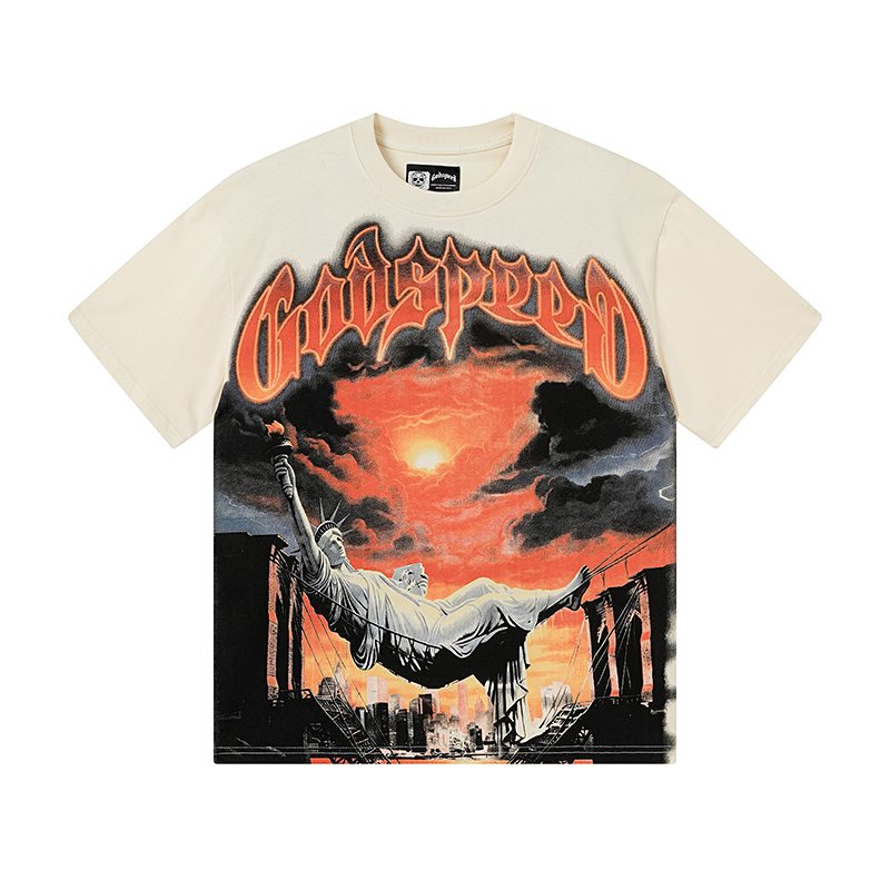 Godspeed Out of Many One Statue Graphic T-Shirt — hero