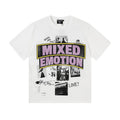 MIXED EMOTION White Graphic T-Shirt — hero