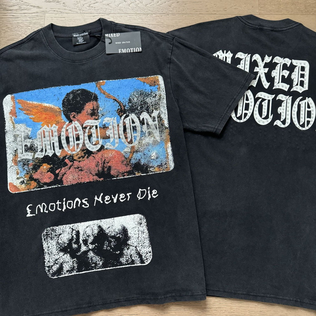 MIXED EMOTION Angel Graphic T-Shirt — context