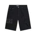 AMIRI Distressed Black Denim Shorts — hero
