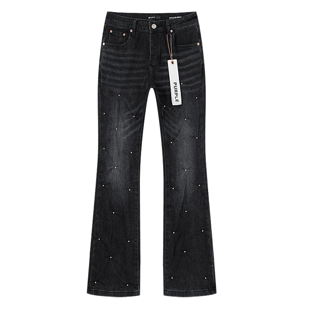 Purple Brand Black Embellished Jeans — hero