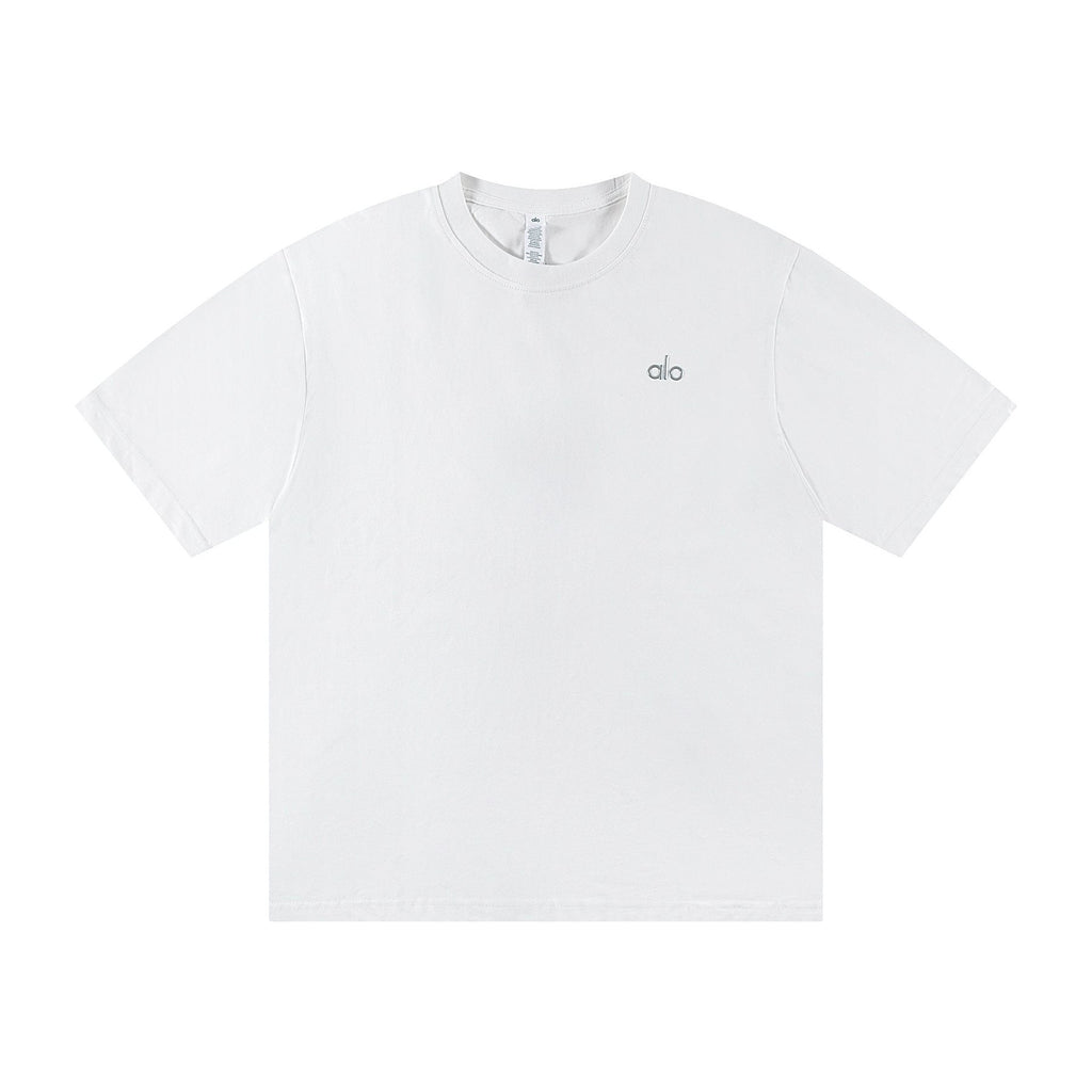 alo Solid Logo T-Shirt & Shorts Set — front