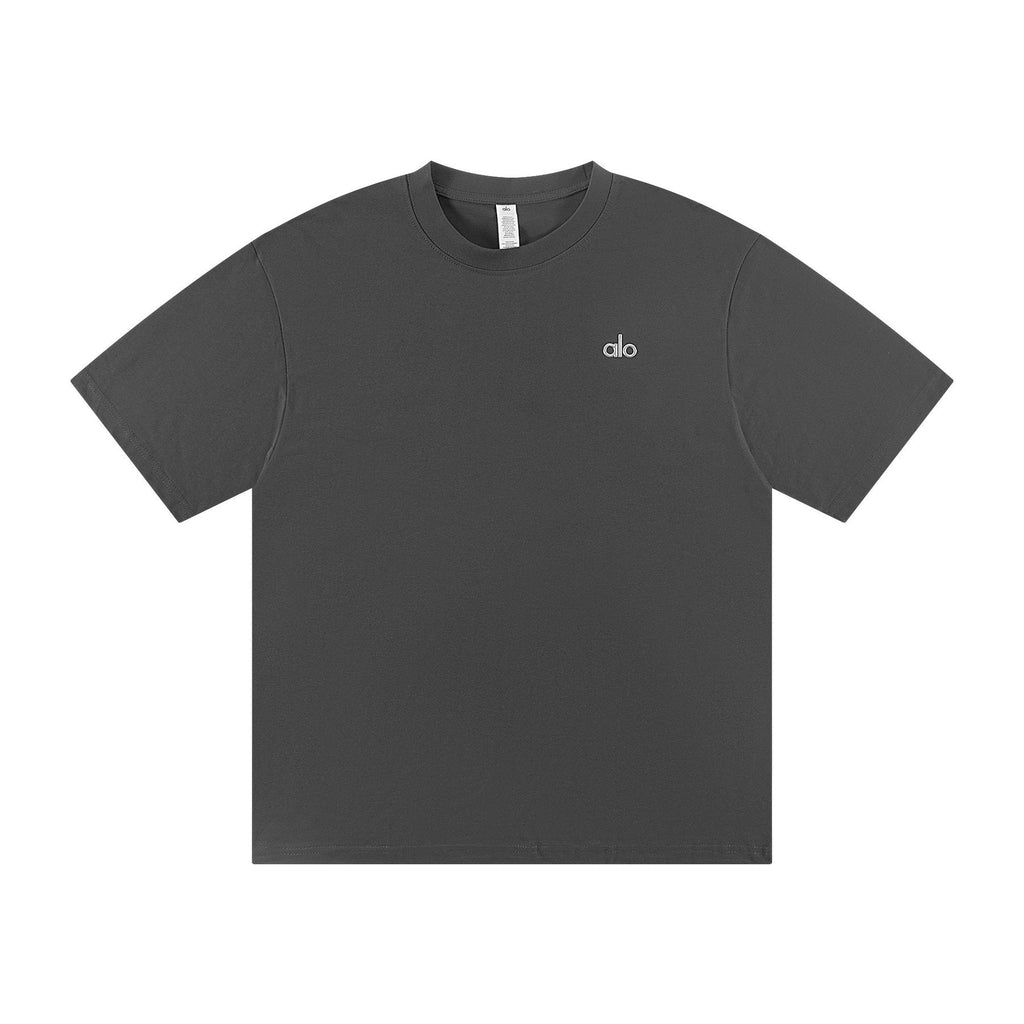 alo Solid Logo T-Shirt & Shorts Set — front