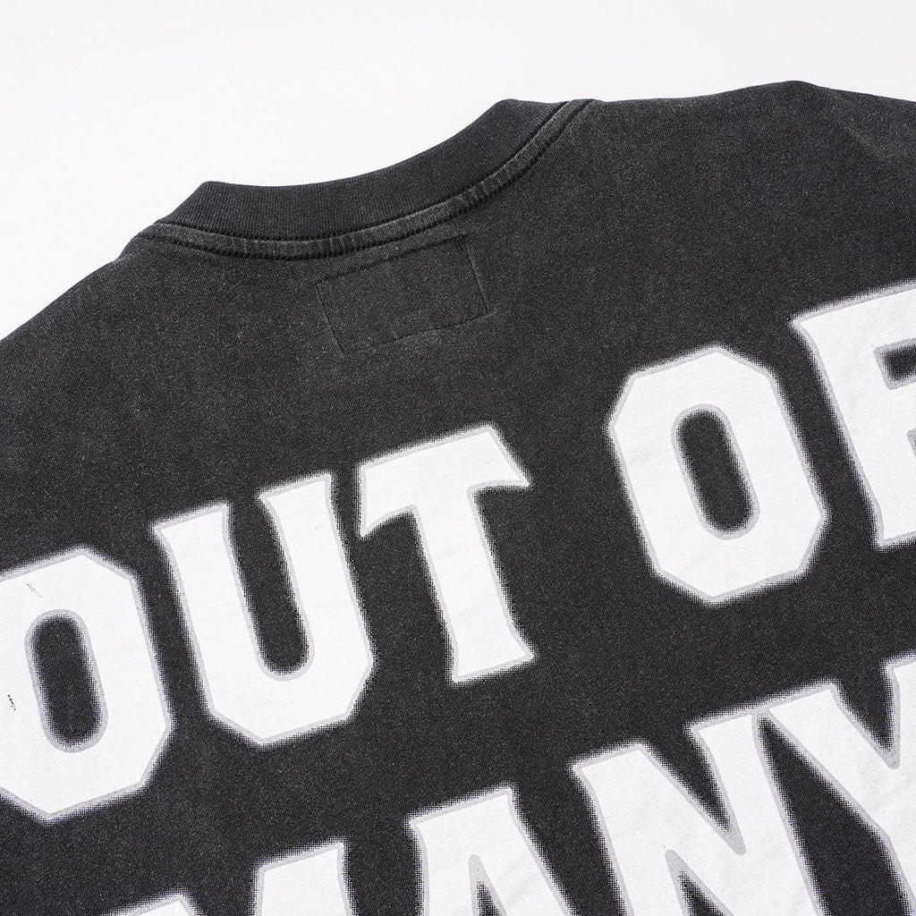 Godspeed Out of Many One Washed Black Graphic T-Shirt — detail