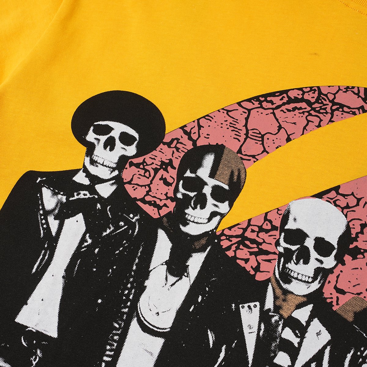 Godspeed Skeleton Band Guitar Graphic T-Shirt — detail
