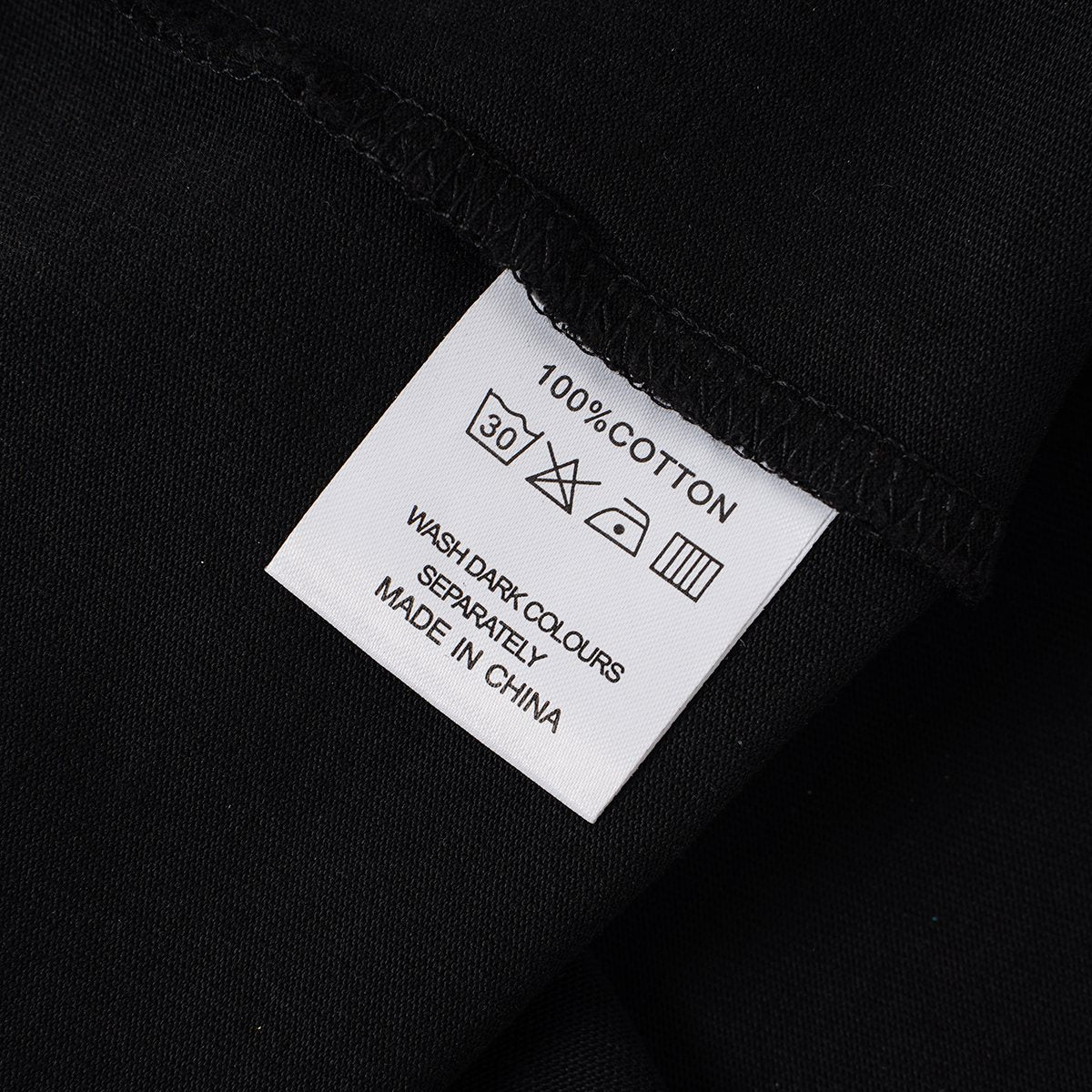 Godspeed Washed Black Distressed Graphic T-Shirt — neck_label