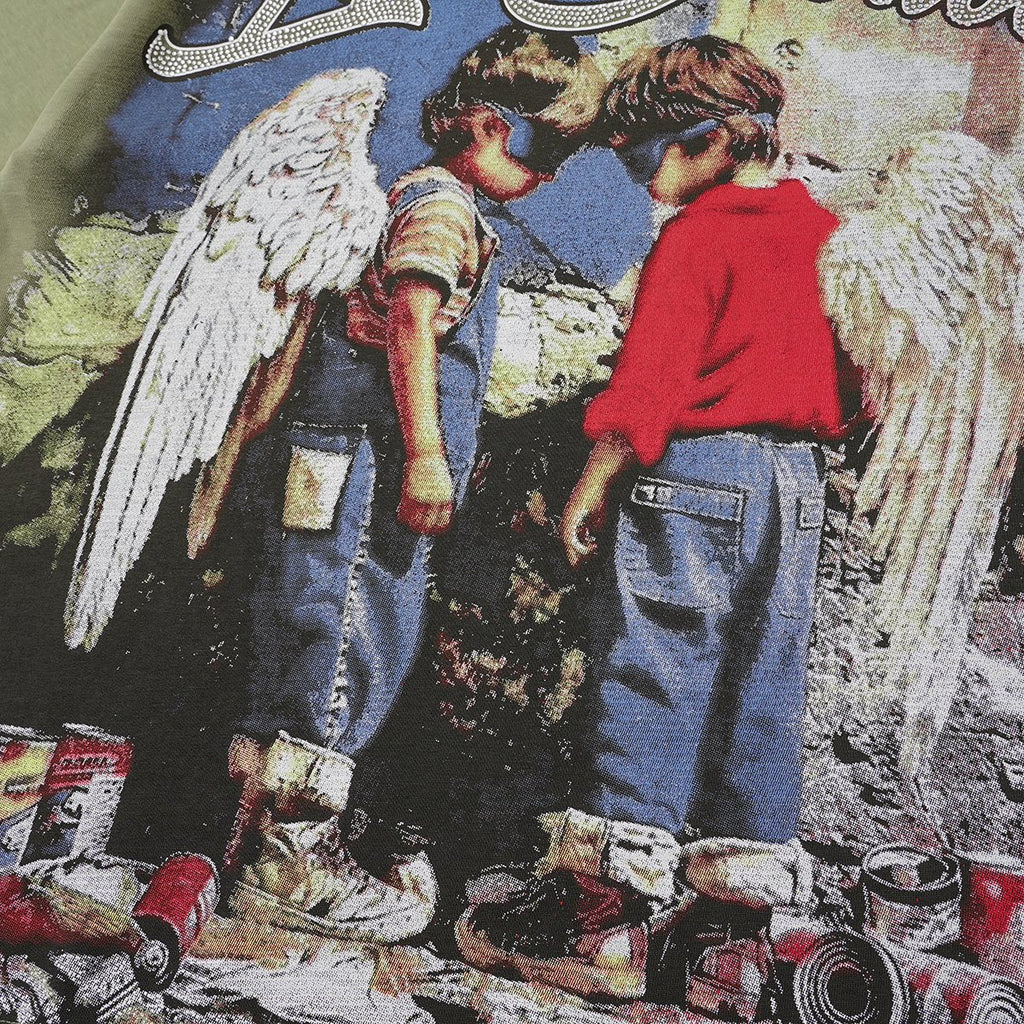 MIXED EMOTION Rhinestone Graphic T-Shirt — detail