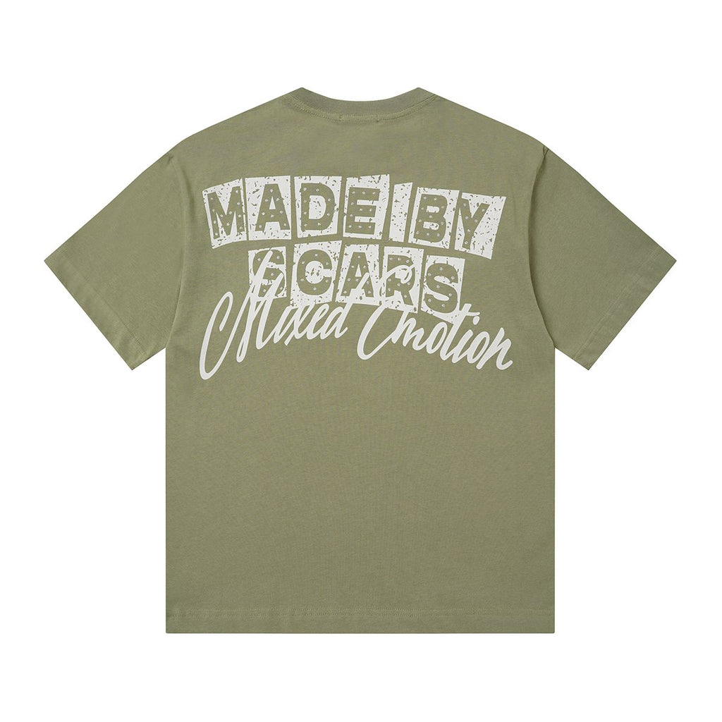 MIXED EMOTION Rhinestone Graphic T-Shirt — back
