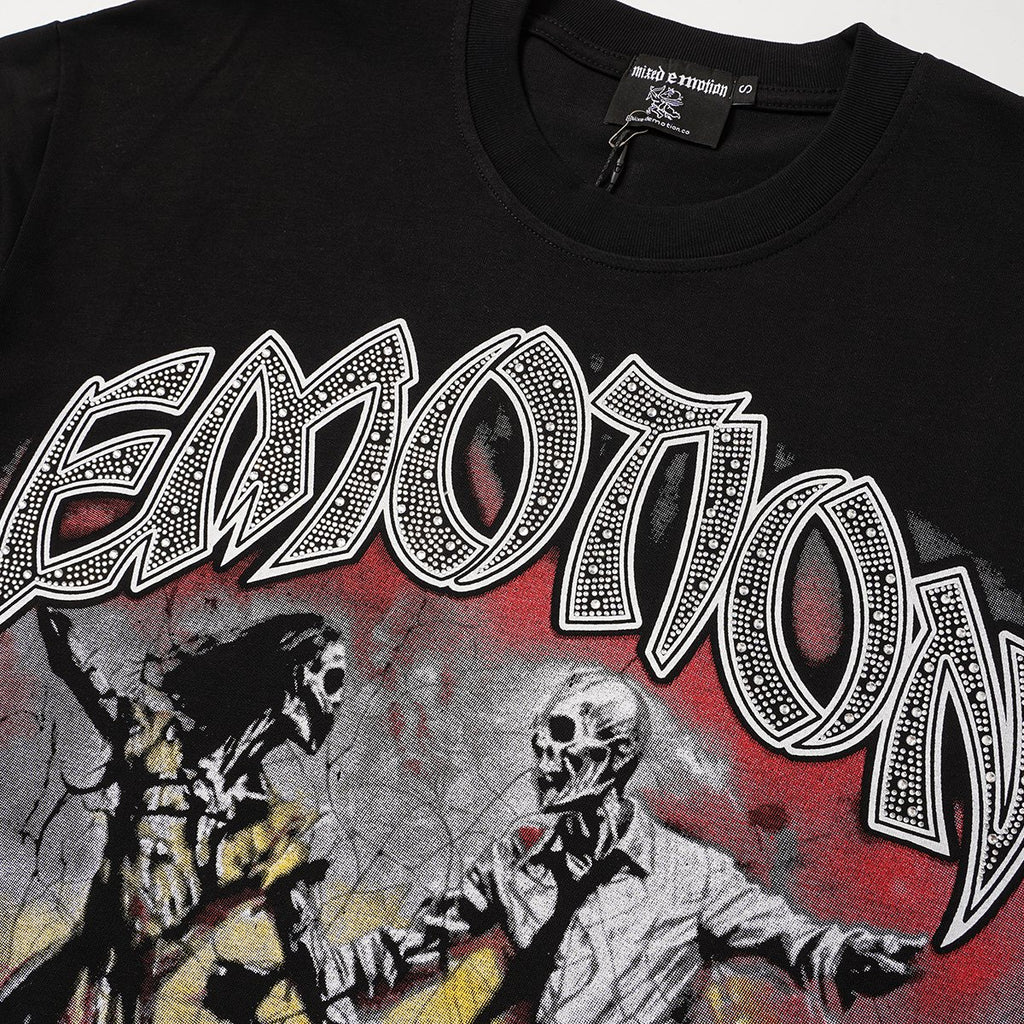 MIXED EMOTION Skeleton Graphic T-Shirt — detail