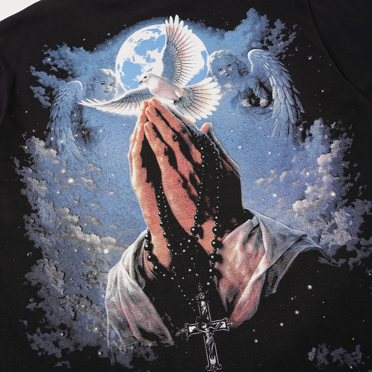 MIXED EMOTION Rhinestone Graphic Short-Sleeve T-Shirt — detail