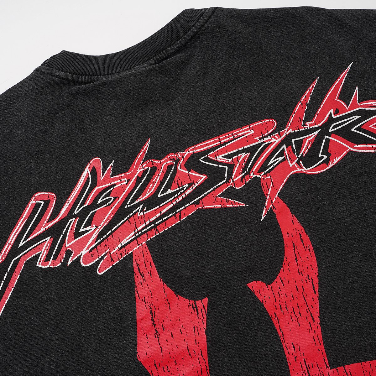 Hellstar Red & White Graphic T-Shirt — detail