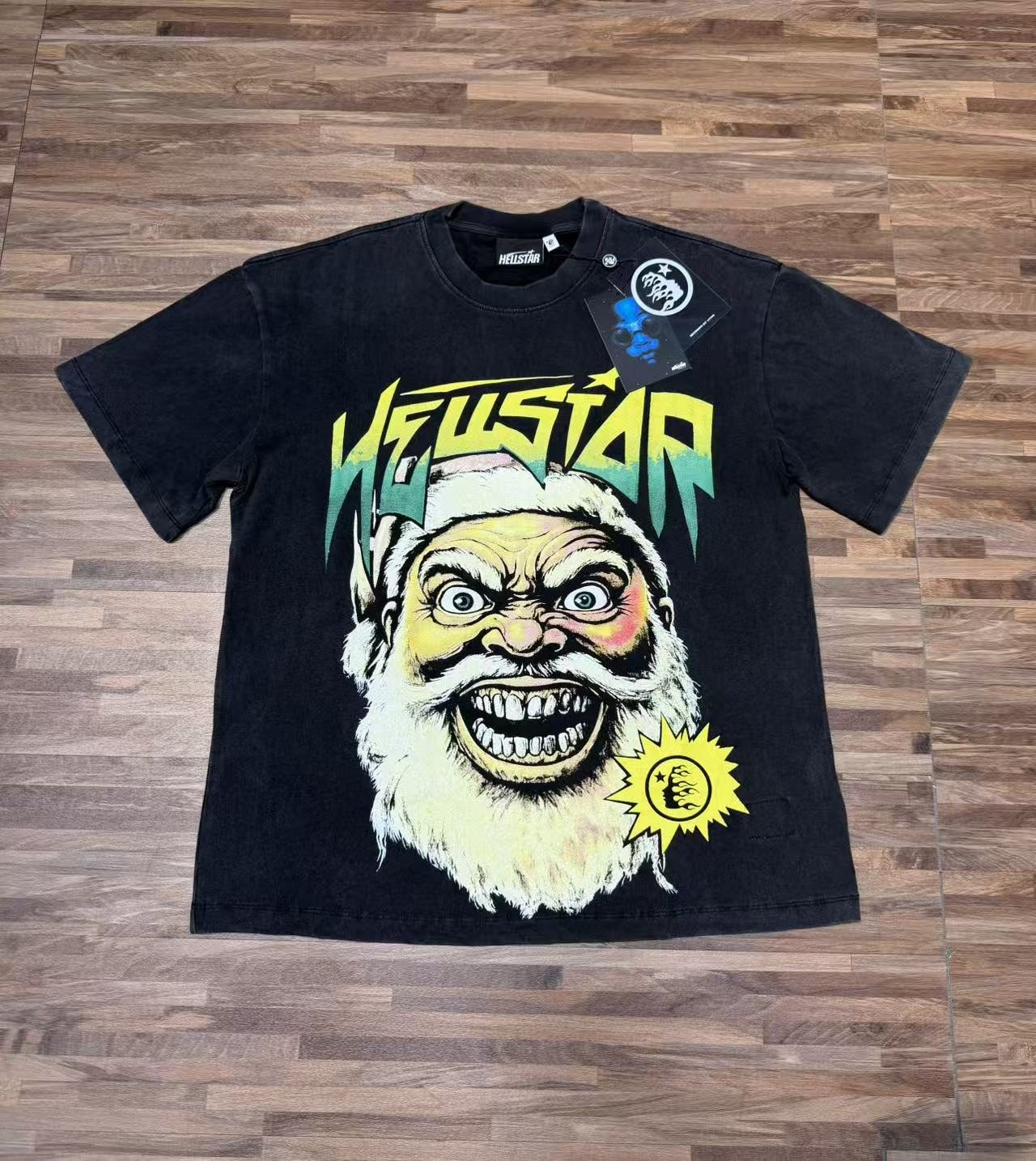 Hellstar Santa Back Graphic T-Shirt — hang_tag