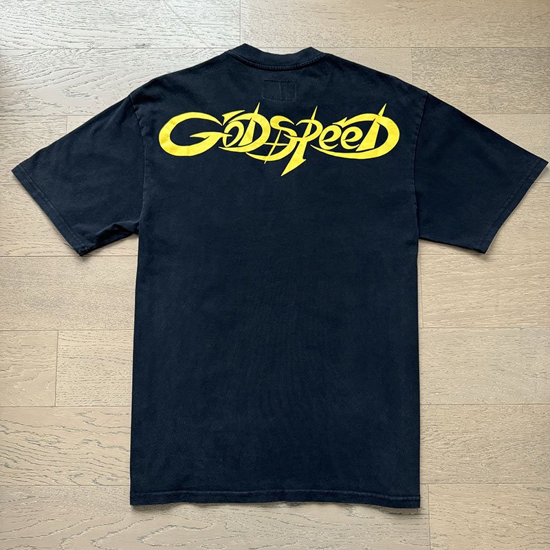 Godspeed Washed Black Back Logo T-Shirt — back