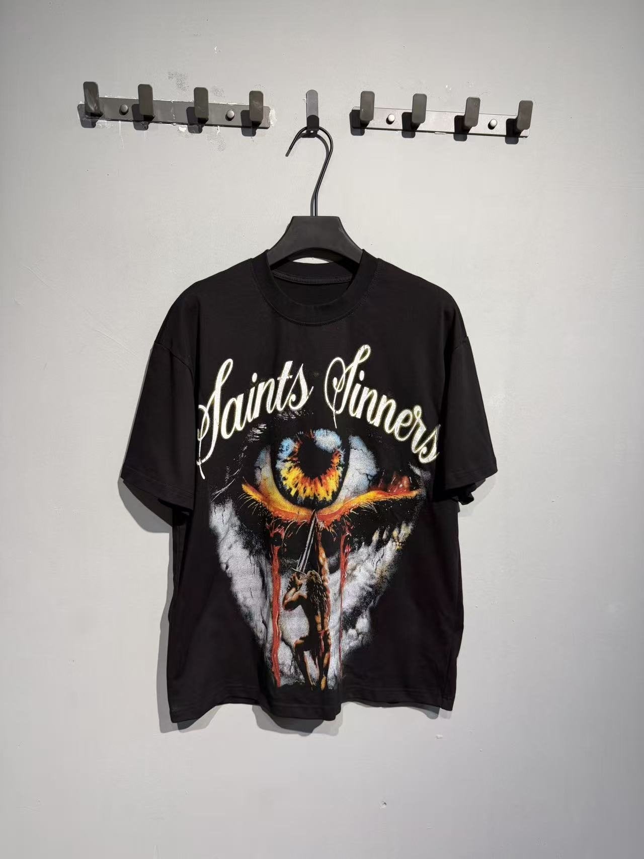 SAINT Eye & Fire Graphic T-Shirt — front