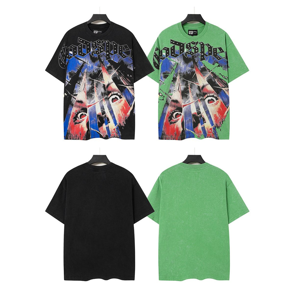 Godspeed Abstract Face Graphic T-Shirt — comparison
