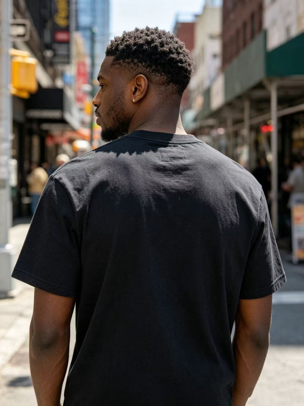 Godspeed Washed Black Rock Graphic T-Shirt — model