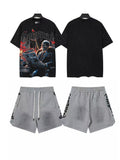 Godspeed Astronaut Graphic T-Shirt & Shorts Set — front