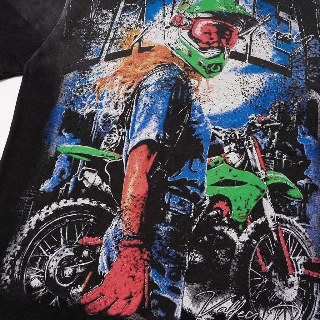 VALLEY Motorsport Speedway Graphic T-Shirt — detail