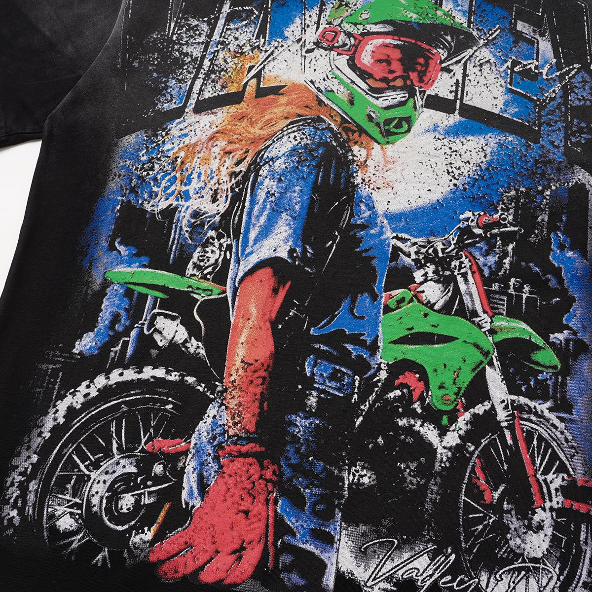 VALLEY Motorsport Speedway Graphic T-Shirt — detail