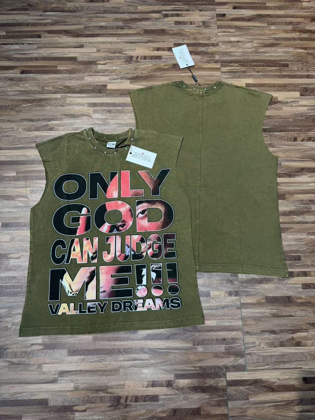 VALLEY Only God Can Judge Me Sleeveless T-Shirt — context