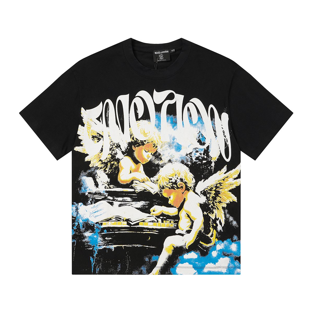 MIXED EMOTION Rhinestone Graphic Short-Sleeve T-Shirt — front