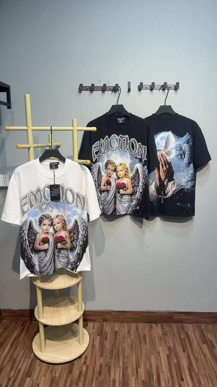 MIXED EMOTION Angel Praying Hands Graphic T-Shirt — context